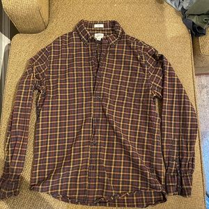 J Crew Brushed Twill Slim Button Down Shirt